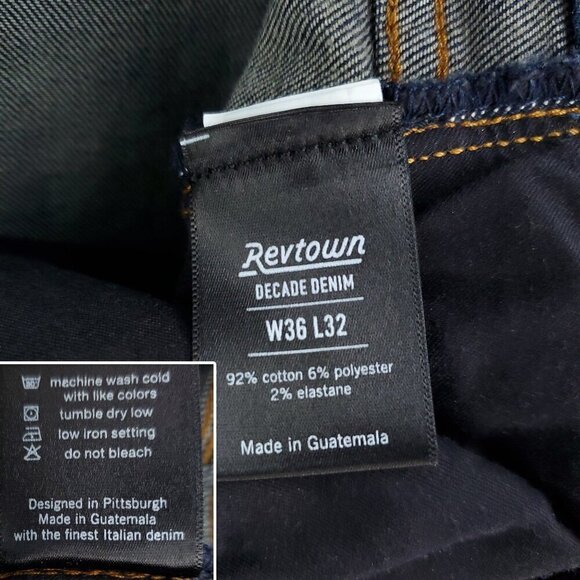 Revtown Decade Automatic Jeans Relaxed Straight Stretch Men "36x32" Actual 38x32 - Picture 4 of 12